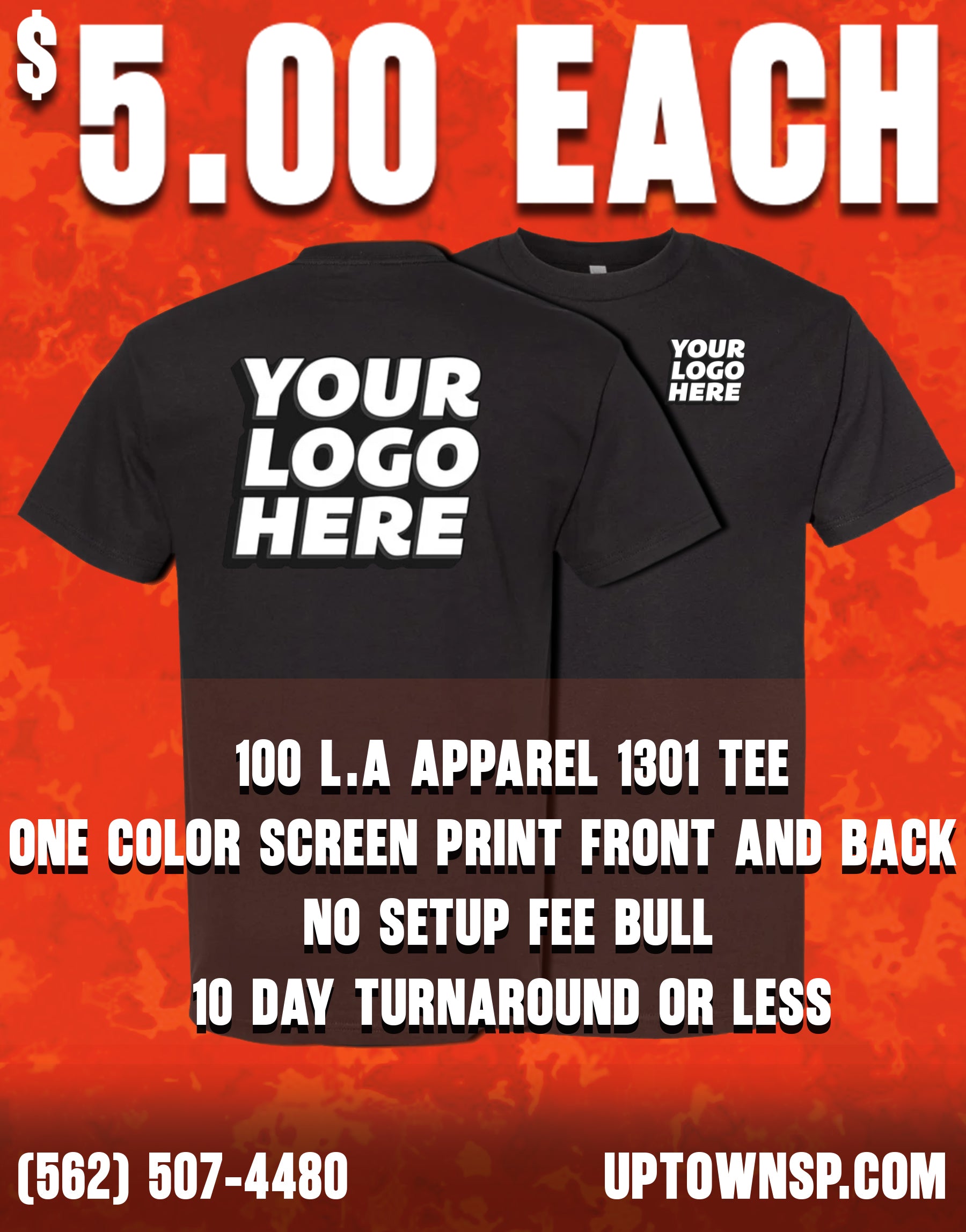 100 SCREENPRINTED TEES